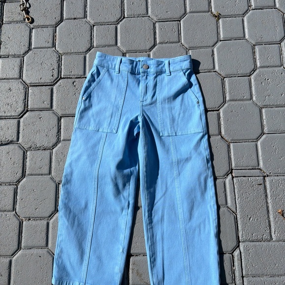 Talbot Wide Leg Crop jeans Lakeside Blue Size 0P - Picture 7 of 15